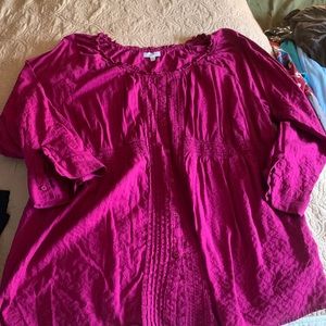 Purple long sleeve blouse